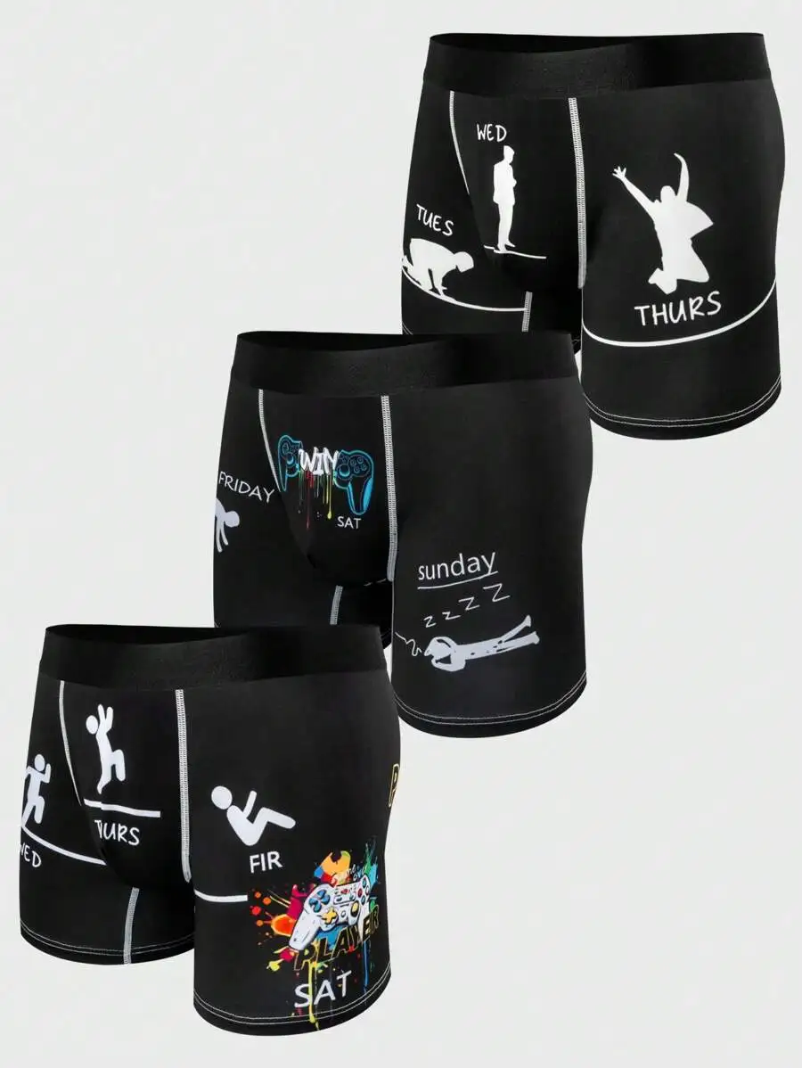 3 Pcs Mens Digital Print Boxer Shorts Minimalist Casual Everyday Underwear
3 Pcs Mens Digital Print Boxer Shorts Minimalist Casual Everyday Underwear