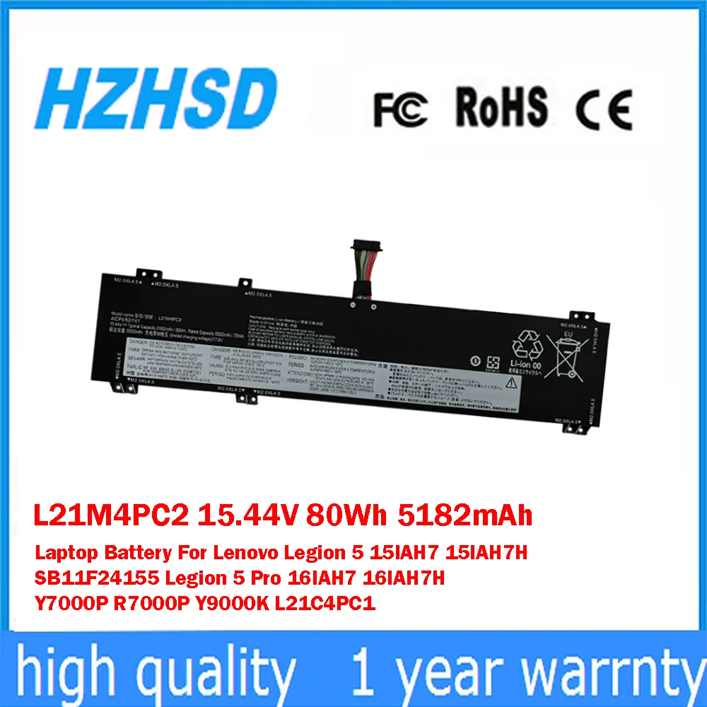 L21M4PC2 15,44 В 80 Втч 5182 мАч Аккумулятор для ноутбука Lenovo Legion 5 15IAH7 15IAH7H SB11F24155 Legion 5 Pro 16IAH7 16IAH7H Y7000P
L21M4PC2 15,44 В 80 Втч 5182 мАч Аккумулятор для ноутбука Lenovo Legion 5 15IAH7 15IAH7H SB11F24155 Legion 5 Pro 16IAH7 16IAH7H Y7000P