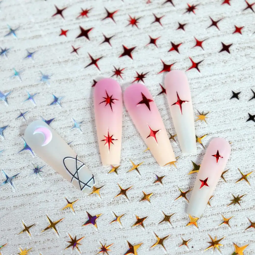1PC Laser Star Nail Sticker Gold White Silver Black Mansing Star Shape Slider Decals Self Adhesive Bling Sticker Manicure Decals
1PC Laser Star Nail Sticker Gold White Silver Black Mansing Star Shape Slider Decals Self Adhesive Bling Sticker Manicure Decals