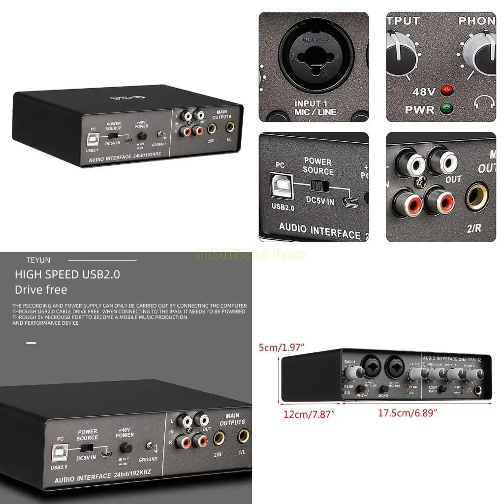 F62C USB External Sound Card Loopback Board Volume Knob, Mix Knob
F62C USB External Sound Card Loopback Board Volume Knob, Mix Knob