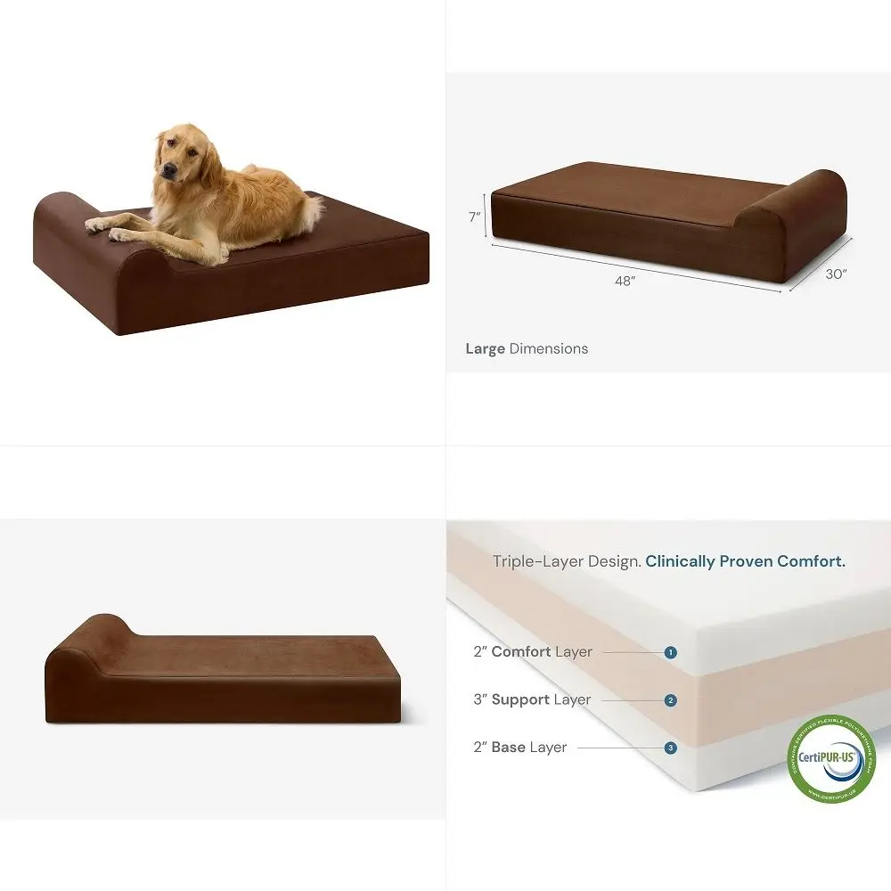 Beds Large Orthopedic Dog Bed 7 Pillow Top with Headrest 5070 lbs Memory Foam for Joint Pain amp Arthritis Vet Recommended, Was
Beds Large Orthopedic Dog Bed 7 Pillow Top with Headrest 5070 lbs Memory Foam for Joint Pain amp Arthritis Vet Recommended, Was