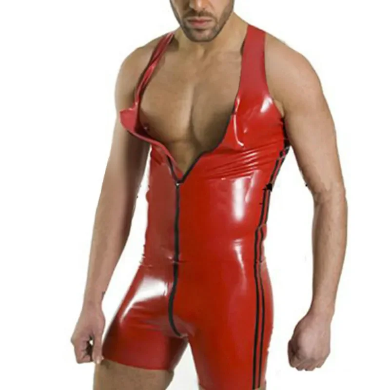 Sexy ManLederen Bodysuit Pvc Latex Catsuit Mannen Sexy Lingerie Lakleer Een Stuk Turnpakje Wetlook Gay Club Wear
Sexy ManLederen Bodysuit Pvc Latex Catsuit Mannen Sexy Lingerie Lakleer Een Stuk Turnpakje Wetlook Gay Club Wear