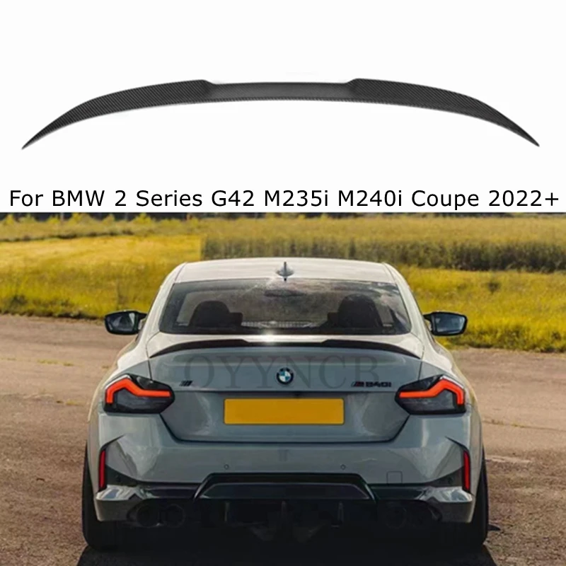 For BMW 2 Series G42 M235i M240i Coupe 2022+ High Quality Carbon Fiber/FRP Car Rear Trunk Spoiler Wing Body Kits
For BMW 2 Series G42 M235i M240i Coupe 2022+ High Quality Carbon Fiber/FRP Car Rear Trunk Spoiler Wing Body Kits