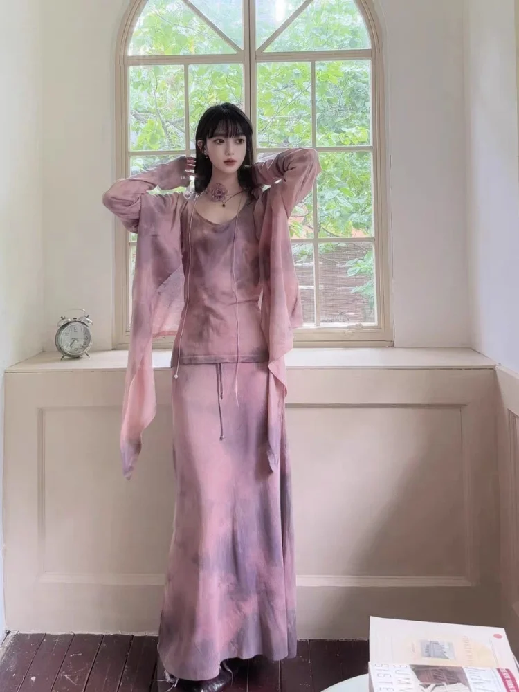 Новый китайский комплект: фиолетовая вязаная кофта и юбка средней длины ручной работы из хлопка с эластичными вставками
Новый китайский комплект: фиолетовая вязаная кофта и юбка средней длины ручной работы из хлопка с эластичными вставками