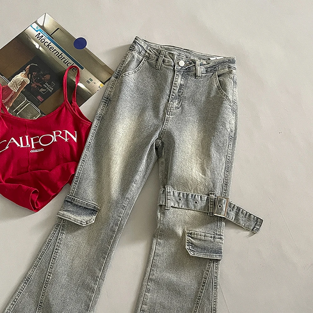 Women's Flare Pants Korean Style Solid Color High Waist Pockets Denim Trousers Fashion Spring Summer All-Match Long Jeans
Women's Flare Pants Korean Style Solid Color High Waist Pockets Denim Trousers Fashion Spring Summer All-Match Long Jeans