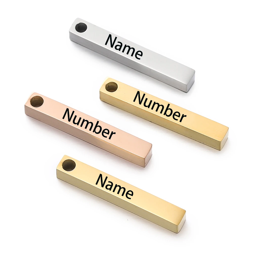 1pc Laser Custom Name Number Date 3D Rectangle Charms Stainless Steel Customized Pendants For DIY Necklace Bracelets Making
1pc Laser Custom Name Number Date 3D Rectangle Charms Stainless Steel Customized Pendants For DIY Necklace Bracelets Making