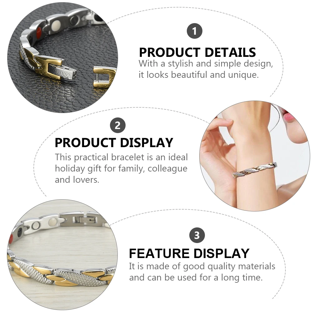 Titanium Steel Bracelet Bracelets Arthritis Pain Relief Jewelry Golden Magnetic Therapy
Titanium Steel Bracelet Bracelets Arthritis Pain Relief Jewelry Golden Magnetic Therapy