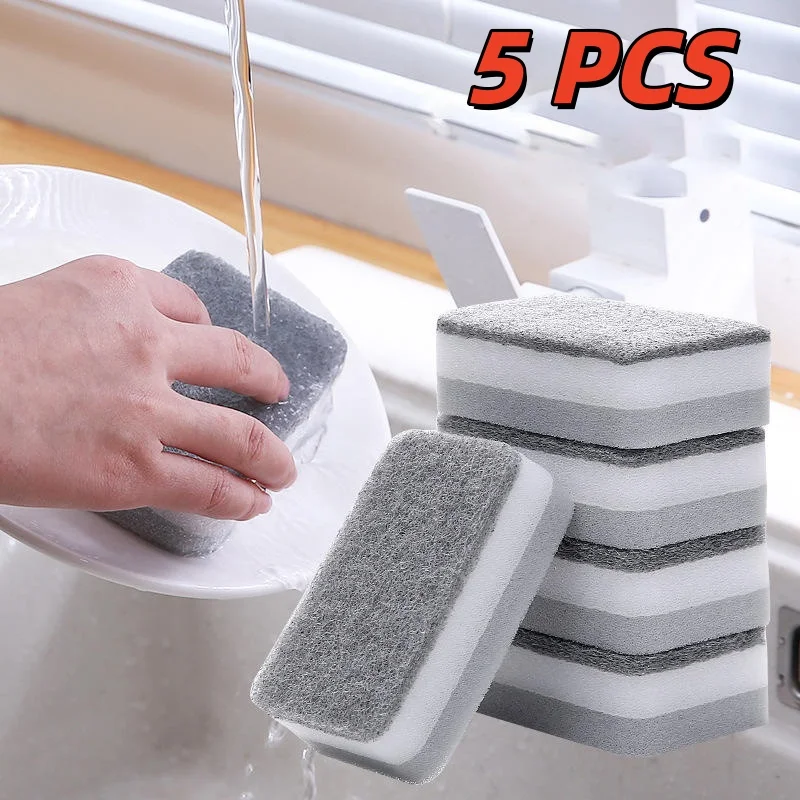 5PCS Home Double-sided Sponge Wipe Gray Dirt-resistant Scouring Pad Kitchen Stain Sponge Wipe Professional Cleaning Supplies
5PCS Home Double-sided Sponge Wipe Gray Dirt-resistant Scouring Pad Kitchen Stain Sponge Wipe Professional Cleaning Supplies