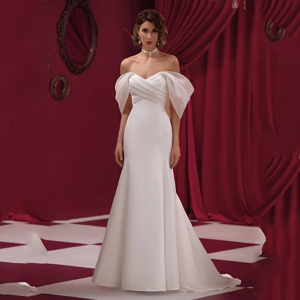 Off The Shoulder Bridal Dress Mermaid Lace Up Wedding Gowns For Women Trumpet Beading Ivory Wedding Dress Floor Length 2025
Off The Shoulder Bridal Dress Mermaid Lace Up Wedding Gowns For Women Trumpet Beading Ivory Wedding Dress Floor Length 2025