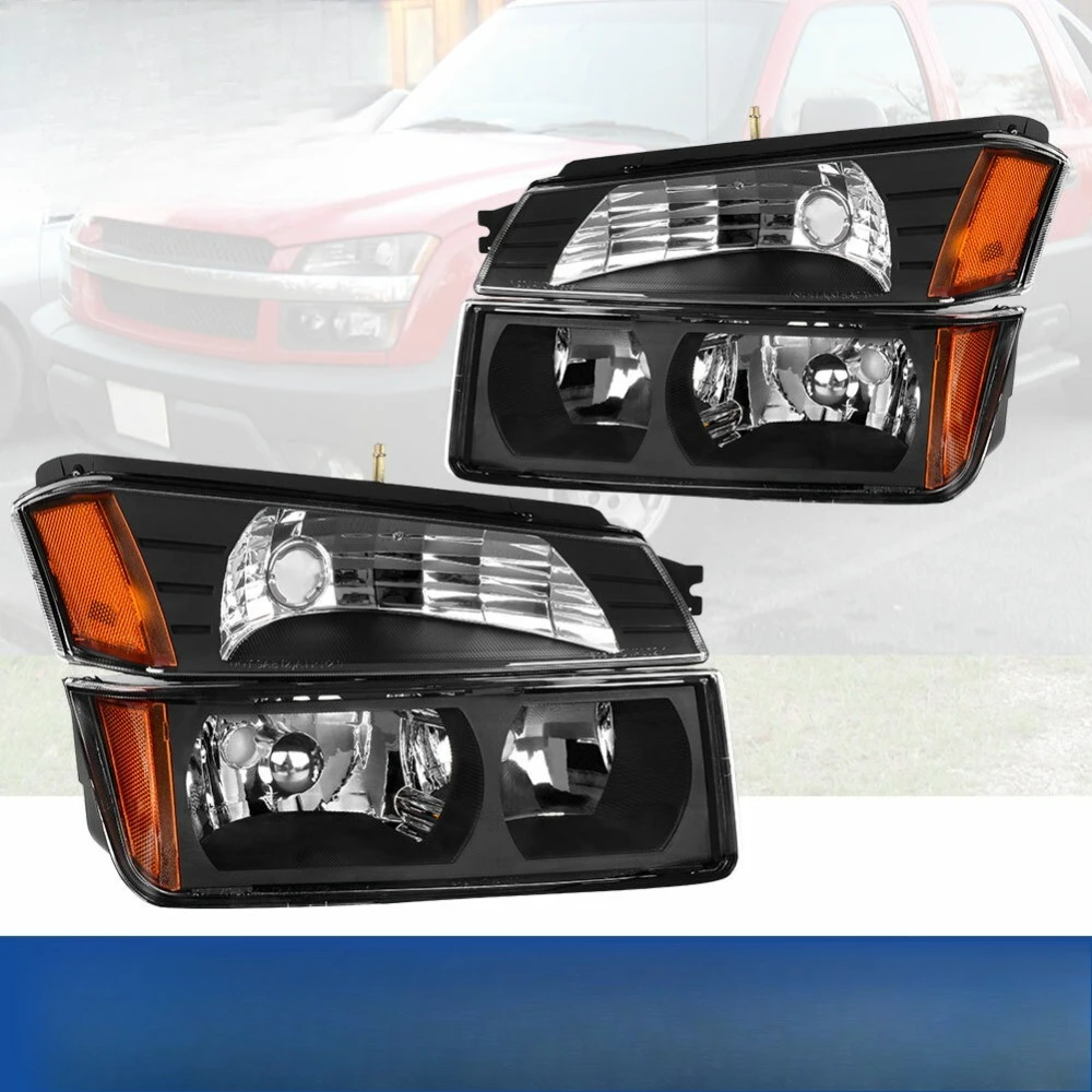 Headlights For 2002-2006 Black Housing Chevy Avalanche Body Cladding Bumper Lamp
Headlights For 2002-2006 Black Housing Chevy Avalanche Body Cladding Bumper Lamp