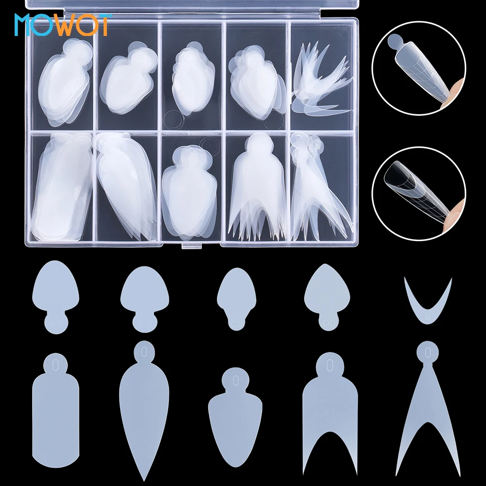 MOWOT 60pcs/120pcs Reusable Dual Forms Nail Molds Stickers for Nail Extension French Manicure Soft Silicone Pads Nail DIY Tools
MOWOT 60pcs/120pcs Reusable Dual Forms Nail Molds Stickers for Nail Extension French Manicure Soft Silicone Pads Nail DIY Tools