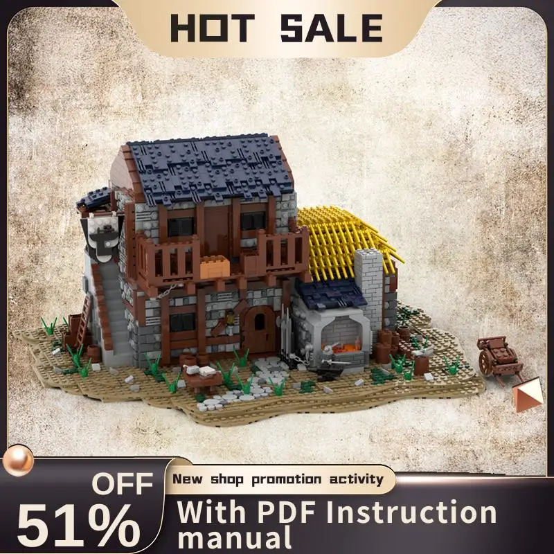 New 4190Pcs Moc European Medieval Street View Blacksmith House Model Diy Creative Ideas Bricks Toy Birthday Gift Building Blocks
New 4190Pcs Moc European Medieval Street View Blacksmith House Model Diy Creative Ideas Bricks Toy Birthday Gift Building Blocks
