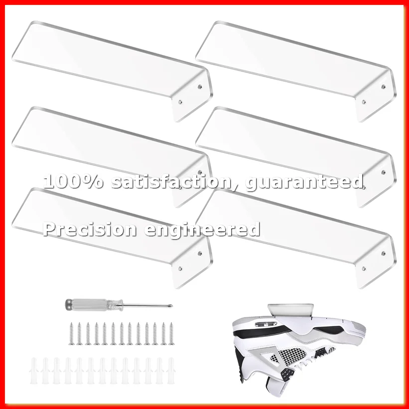 6 Pack Acrylic Floating Sneaker Shelves Clear Shoe Display Stand Room Decor for Display Collectible Shoe&Sneaker-A73M
6 Pack Acrylic Floating Sneaker Shelves Clear Shoe Display Stand Room Decor for Display Collectible Shoe&Sneaker-A73M