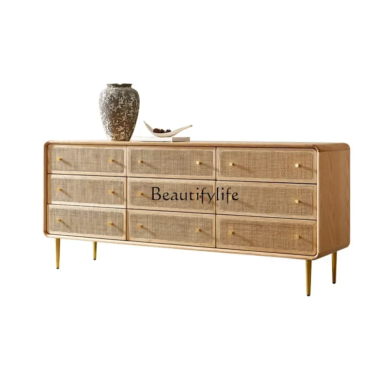 ld 38 Wabi Sandy Wind Solid Wood Rattan Log Color Side Cabinet Drawer Storage Japanese-style Entrance Cabinet
ld 38 Wabi Sandy Wind Solid Wood Rattan Log Color Side Cabinet Drawer Storage Japanese-style Entrance Cabinet