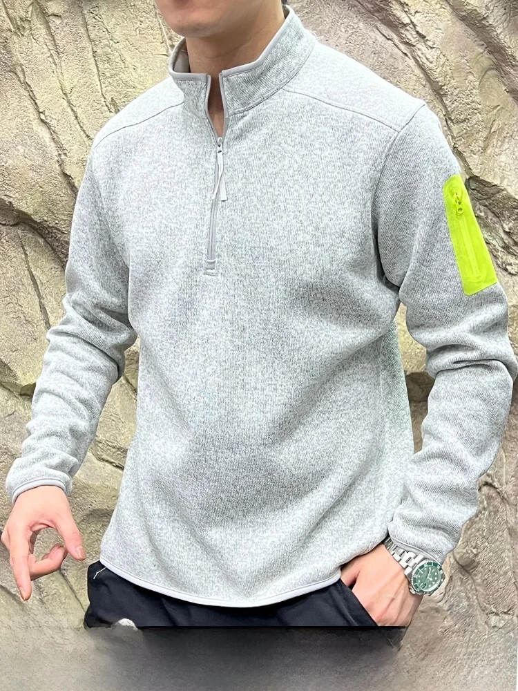 Quick Dry Fleece Jacket Men's mid Layer Knitted CV Series Half Zipper Autumn Winter Sports Style Polyester Fiber Long Sleeve
Quick Dry Fleece Jacket Men's mid Layer Knitted CV Series Half Zipper Autumn Winter Sports Style Polyester Fiber Long Sleeve