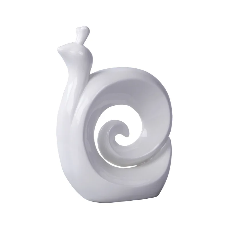 Modern simple white animal ceramic snail ornament hotel clubhouse sample room living room jewelry 
Modern simple white animal ceramic snail ornament hotel clubhouse sample room living room jewelry