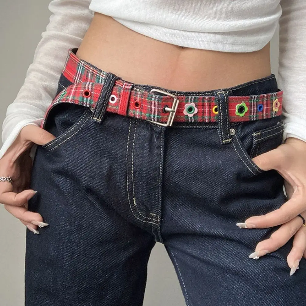 Versatile Y2k Red Plaid Waist Belt Adjustable Cute Pin Buckle Waistband Punk Korean Style Dopamine Flower Belt Casual Wear
Versatile Y2k Red Plaid Waist Belt Adjustable Cute Pin Buckle Waistband Punk Korean Style Dopamine Flower Belt Casual Wear