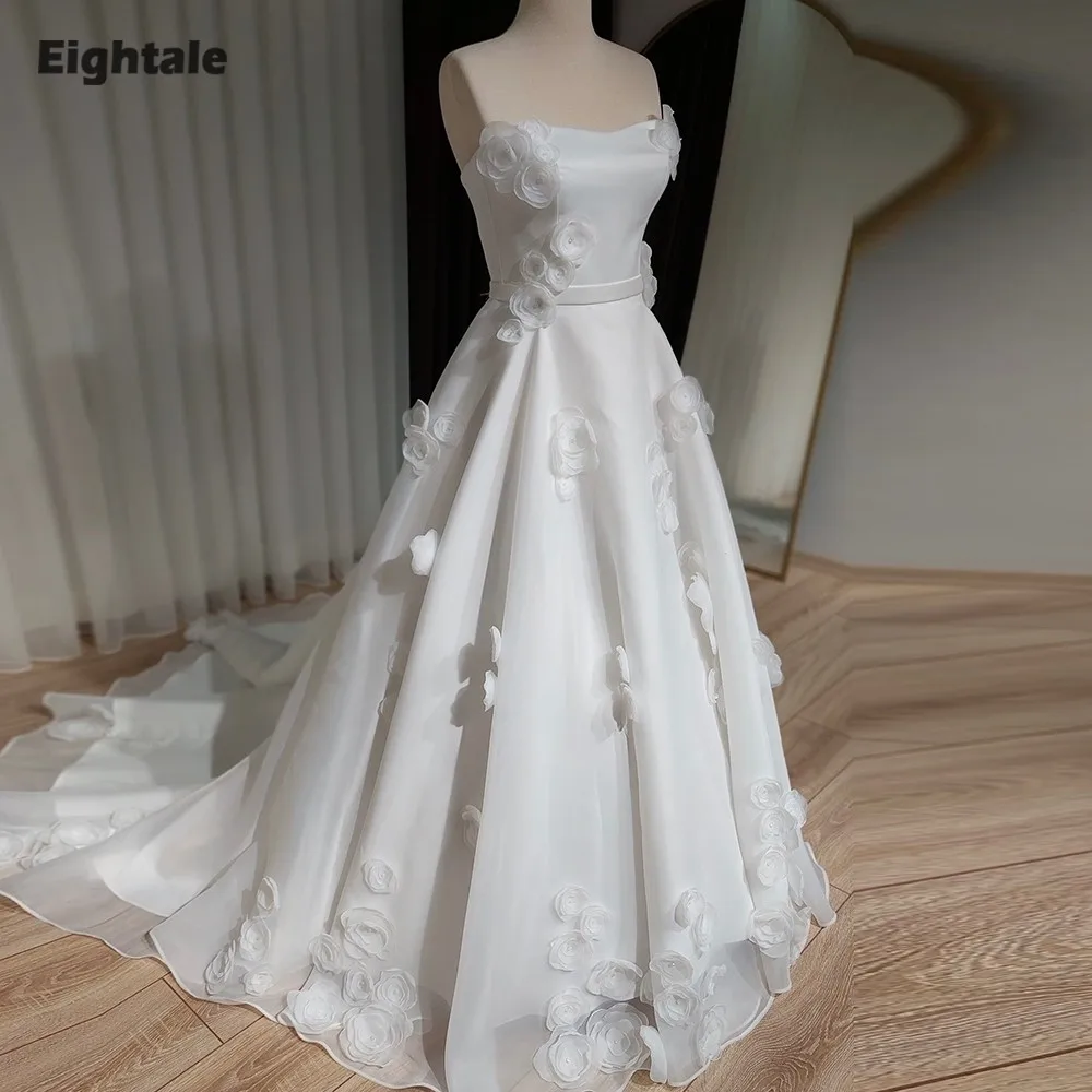 Eightale Princess Wedding Dress Customized Sweetheart 3D Flowers A-Line Organza Satin Bridal Gown Vestidos De Novia
Eightale Princess Wedding Dress Customized Sweetheart 3D Flowers A-Line Organza Satin Bridal Gown Vestidos De Novia