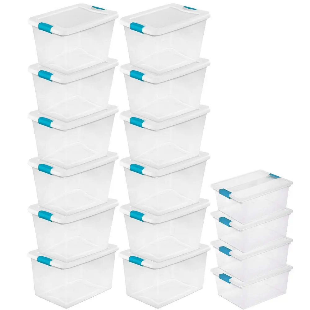 12 Pack Latching Box, 64 Quart Storage Totes amp 4 Pack Deep Clip Container Bins
12 Pack Latching Box, 64 Quart Storage Totes amp 4 Pack Deep Clip Container Bins