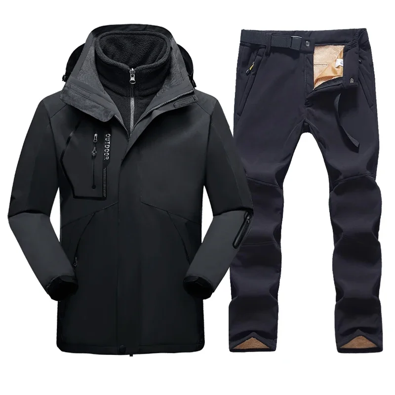 Winter Thicken Ski Suit for Men Warm Windproof Waterproof Fleece Jacket and Pants Snowboard Snow Coat Outdoor Camping Trousers
Winter Thicken Ski Suit for Men Warm Windproof Waterproof Fleece Jacket and Pants Snowboard Snow Coat Outdoor Camping Trousers