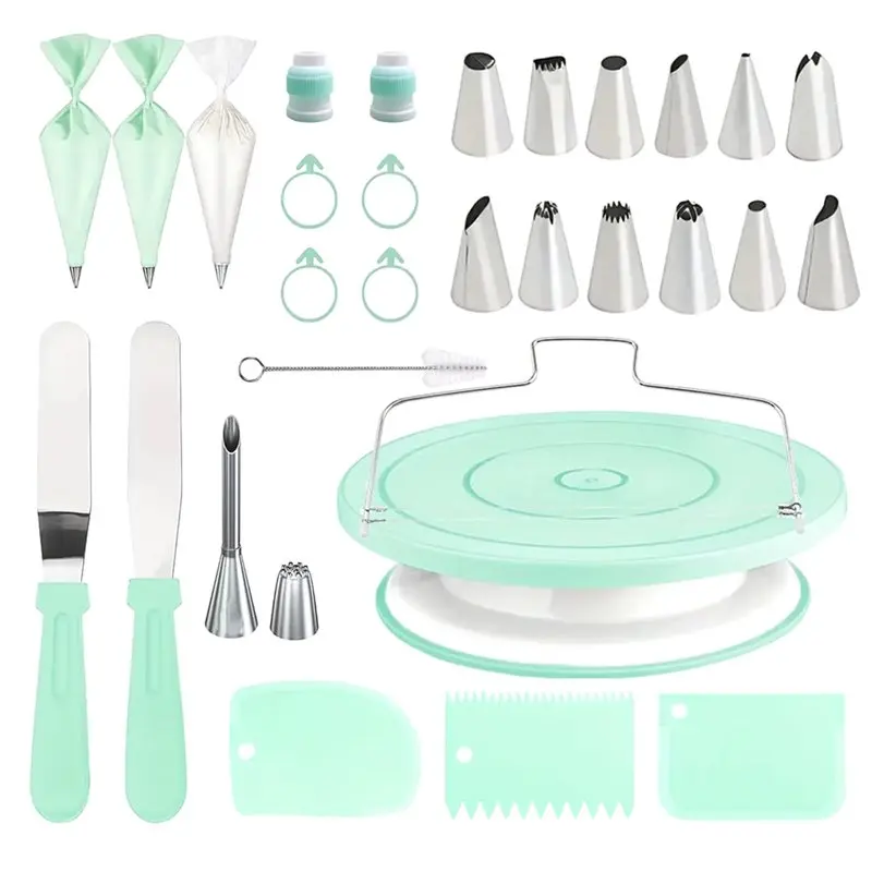ABZL For DIY Baking Tool Accessories-Cake Decorating Set(80PCS), Non-Slip Turntable, Piping Tips, Scrapers& Tools Included
ABZL For DIY Baking Tool Accessories-Cake Decorating Set(80PCS), Non-Slip Turntable, Piping Tips, Scrapers& Tools Included