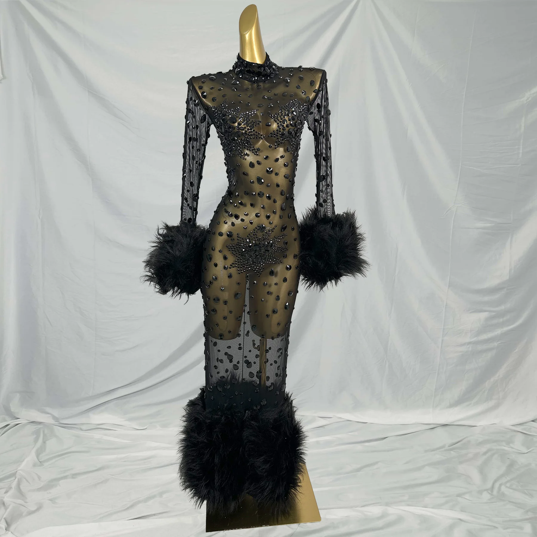 Сексуальное вечернее платье с длинными рукавами и перьями для банкета, длинное платье со стразами, женское пышное платье, женское коктейльное облегающее платье для выпускного вечера, клубная одежда
Сексуальное вечернее платье с длинными рукавами и перьями для банкета, длинное платье со стразами, женское пышное платье, женское коктейльное облегающее платье для выпускного вечера, клубная одежда