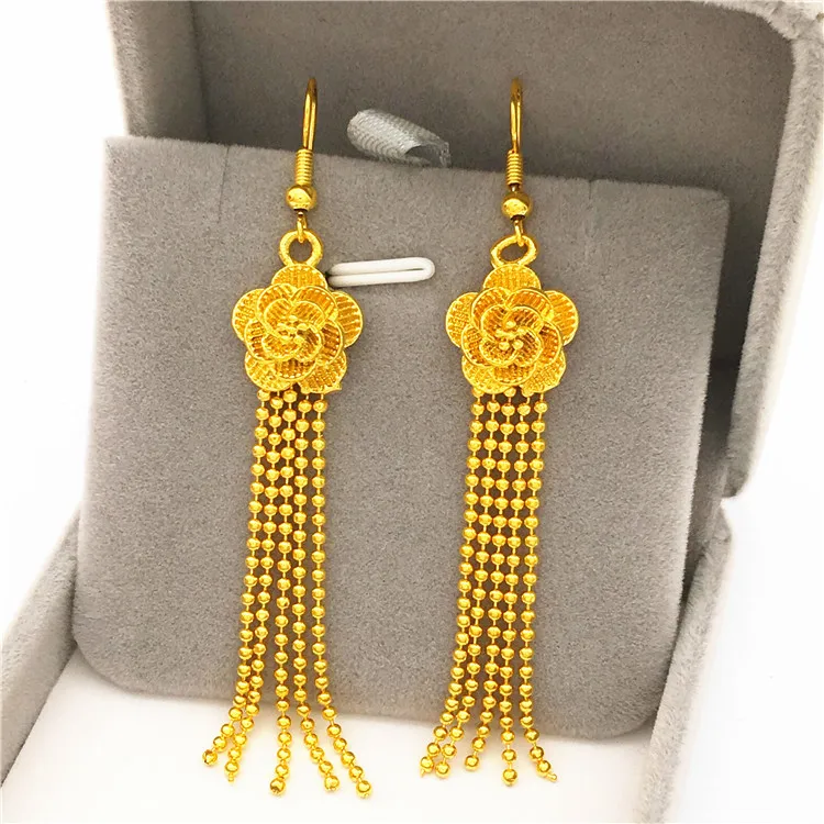 Luxurious and Versatile 9999 24K Real Gold Earrings for Women Fashion Earrings Long Flower Tassel Earrings
Luxurious and Versatile 9999 24K Real Gold Earrings for Women Fashion Earrings Long Flower Tassel Earrings