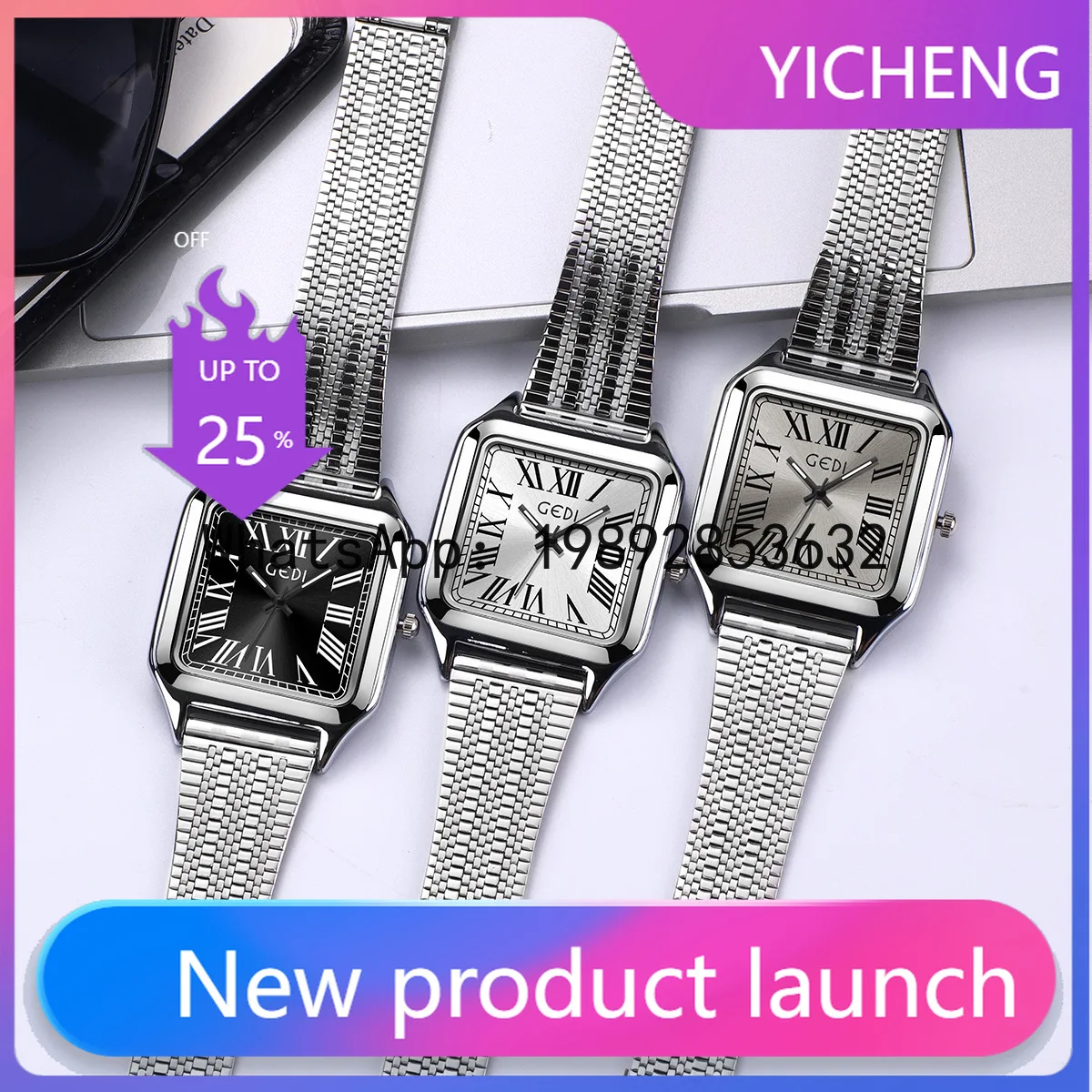 ZF small square watch, simple and elegant, women's watch with exquisite and fashionable niche design, high-end quartz watch
ZF small square watch, simple and elegant, women's watch with exquisite and fashionable niche design, high-end quartz watch