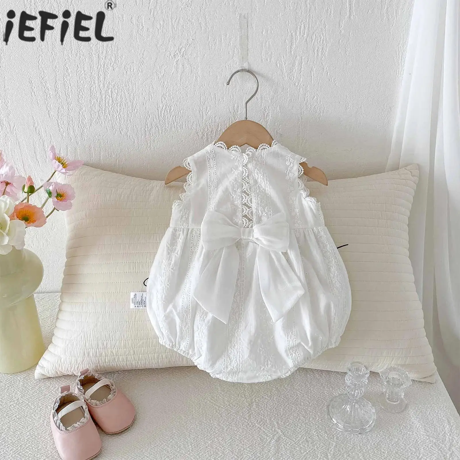 Baby Girls Christening Rompers Summer Sweet Sleeveless Lace Bowknot Bodysuit for Baptism Birthday Party Photography Daily Wear
Baby Girls Christening Rompers Summer Sweet Sleeveless Lace Bowknot Bodysuit for Baptism Birthday Party Photography Daily Wear