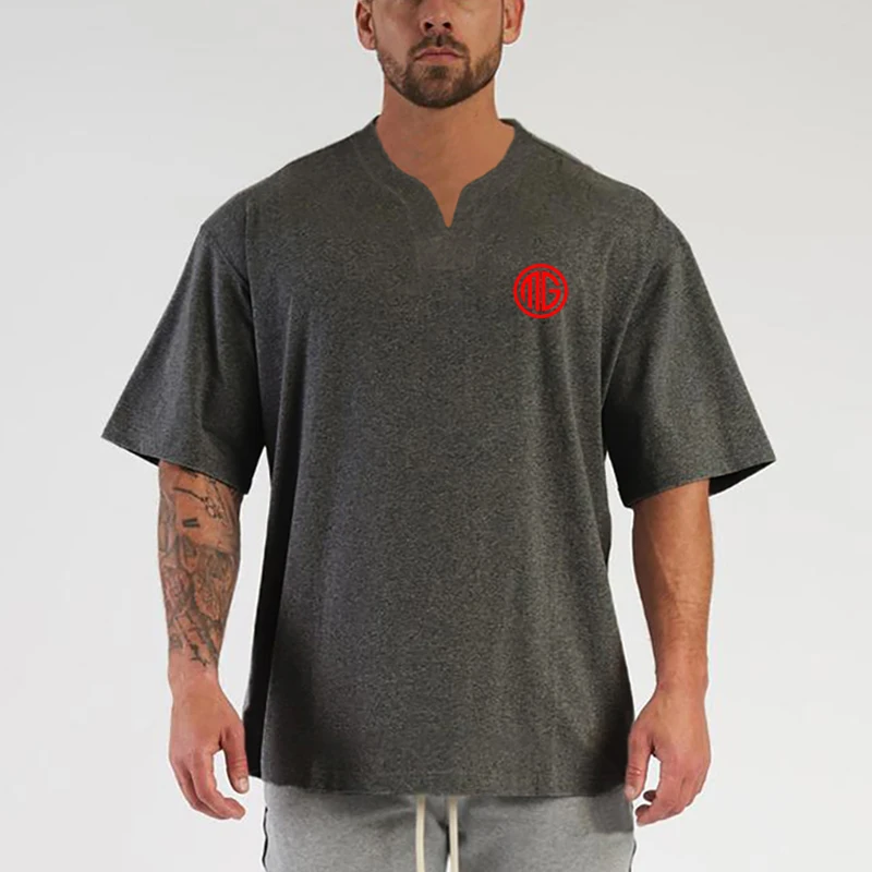 Mens Oversize Casual Clothing Bodybuilding Running V-Neck Tshirt Sporting Gym Fitness T Shirt Cotton Muscle Short Sleeve T-shirt
Mens Oversize Casual Clothing Bodybuilding Running V-Neck Tshirt Sporting Gym Fitness T Shirt Cotton Muscle Short Sleeve T-shirt