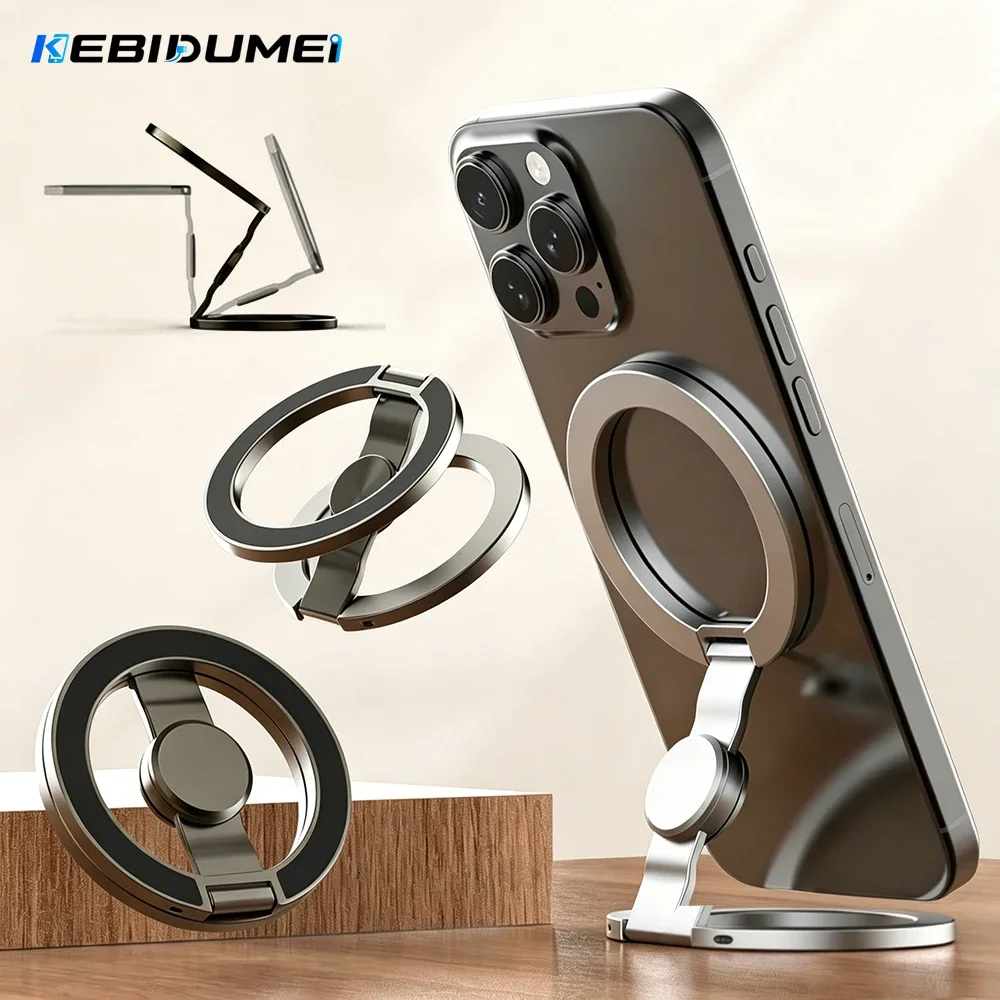 KEBIDUMEI Portable Magnetic Phone Ring Holder Double-sided Rotation Cell Phone Grip Stand Metal Foldable Stand For MagSafe
KEBIDUMEI Portable Magnetic Phone Ring Holder Double-sided Rotation Cell Phone Grip Stand Metal Foldable Stand For MagSafe