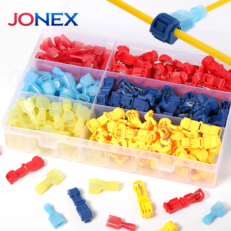 240 PCS T-shaped Crimp Terminals Electrical Wire Connectors Quick Disconnect Cable Connection T Type Insulated Snap Splice Lock
240 PCS T-shaped Crimp Terminals Electrical Wire Connectors Quick Disconnect Cable Connection T Type Insulated Snap Splice Lock
