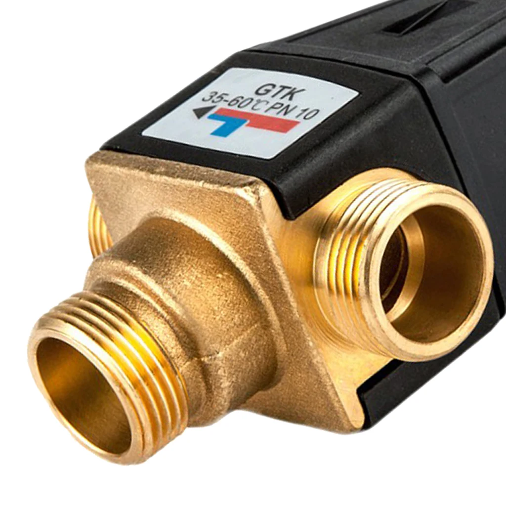 3 Way Thermostatic Mix Valve Chrome Plated Water Heater Mixing Valve Safety Shut Off for Home Floor Heating
3 Way Thermostatic Mix Valve Chrome Plated Water Heater Mixing Valve Safety Shut Off for Home Floor Heating