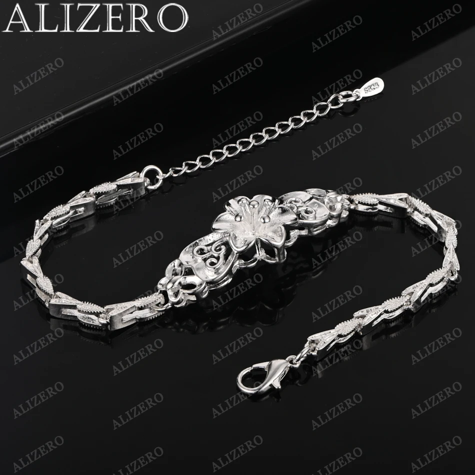 ALIZERO 925 Sterling Silver Bracelet Flowers Bracelets for Women's Fashion Wedding Party Fine Jewelry Gifts
ALIZERO 925 Sterling Silver Bracelet Flowers Bracelets for Women's Fashion Wedding Party Fine Jewelry Gifts