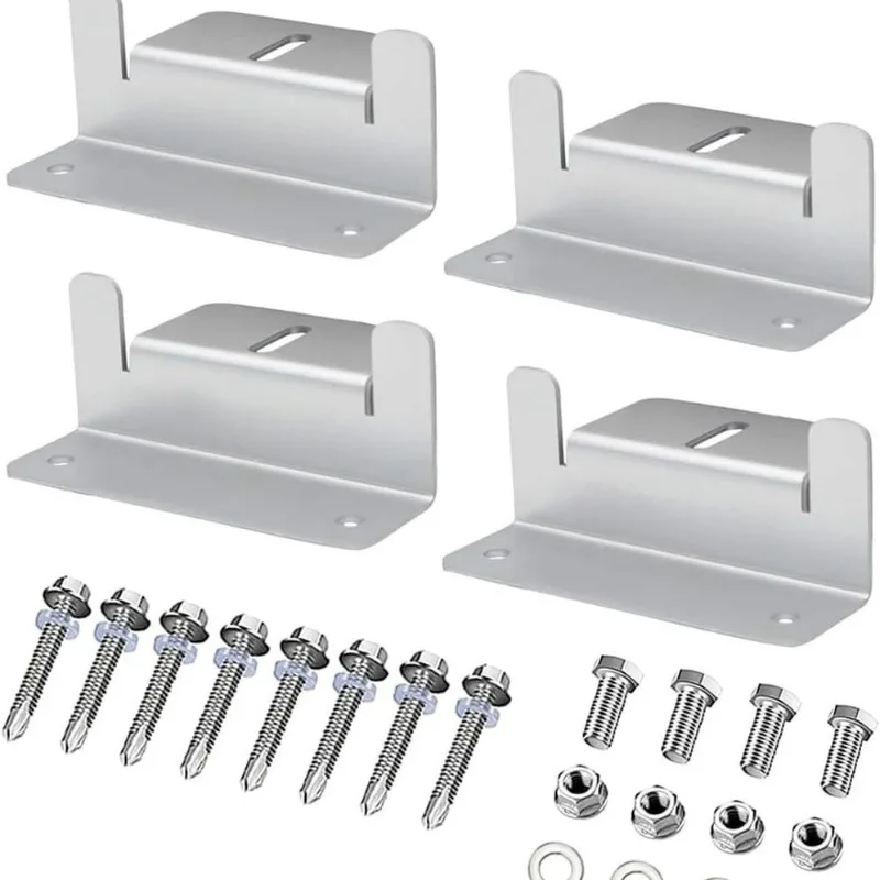 4pcs Aluminum Alloy Solar Panel Mounting Brackets Lightweight Solar Panels Z Brackets with Nuts and Bolts for Roof RVs
4pcs Aluminum Alloy Solar Panel Mounting Brackets Lightweight Solar Panels Z Brackets with Nuts and Bolts for Roof RVs
