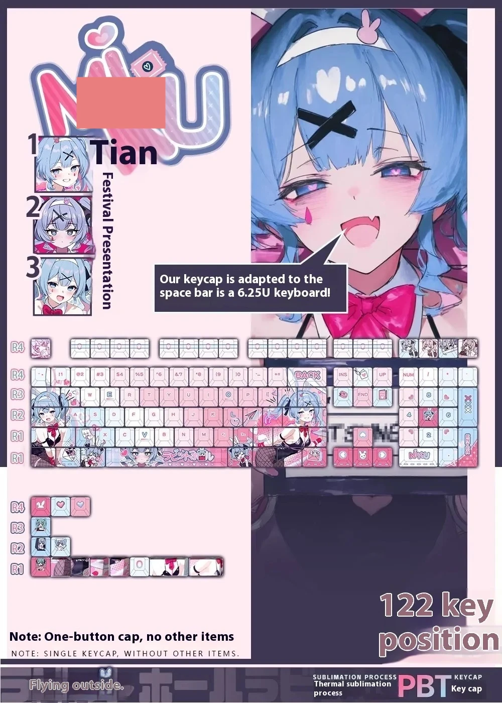 Re:Zero Kumi Rabbit Hole Anime PBT Mechanical Keycap Dual-Sided Engraved Custom Keyboard Set for Anime Fans Hot Selling In Stock
Re:Zero Kumi Rabbit Hole Anime PBT Mechanical Keycap Dual-Sided Engraved Custom Keyboard Set for Anime Fans Hot Selling In Stock
