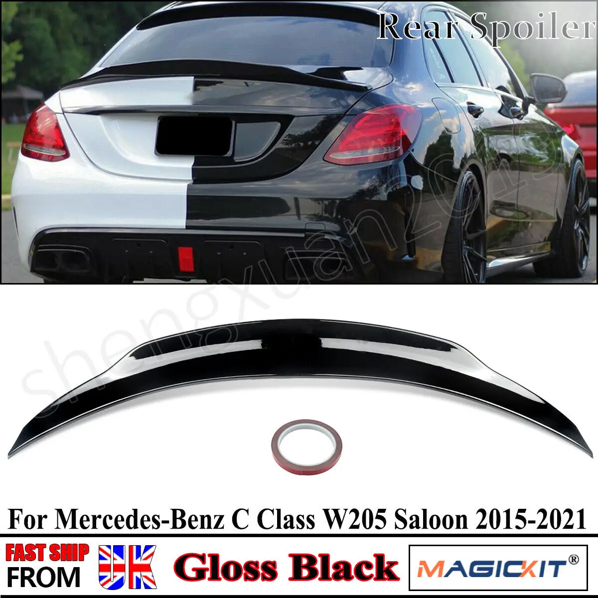 FOR MERCEDES BENZ C CLASS W205 Spoiler C160 C200D C300 AMG C63 2015-2021 RENNTECH PSM STYLE REAR BOOT SPOILER LIP GLOSS BLACK
FOR MERCEDES BENZ C CLASS W205 Spoiler C160 C200D C300 AMG C63 2015-2021 RENNTECH PSM STYLE REAR BOOT SPOILER LIP GLOSS BLACK