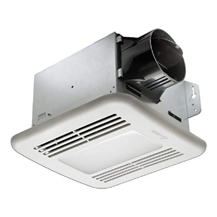 Bathroom exhaust fan with 80 CFM airflow, ABS plastic housing, white finish, energy-efficient dimmable LED light and MH dual se
Bathroom exhaust fan with 80 CFM airflow, ABS plastic housing, white finish, energy-efficient dimmable LED light and MH dual se