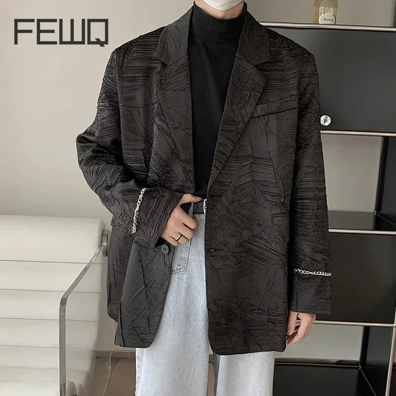 Мужская однобортная куртка FEWQ, Свободный Повседневный костюм в Корейском стиле, модель 9C5227 на весну и лето, 2024
Мужская однобортная куртка FEWQ, Свободный Повседневный костюм в Корейском стиле, модель 9C5227 на весну и лето, 2024