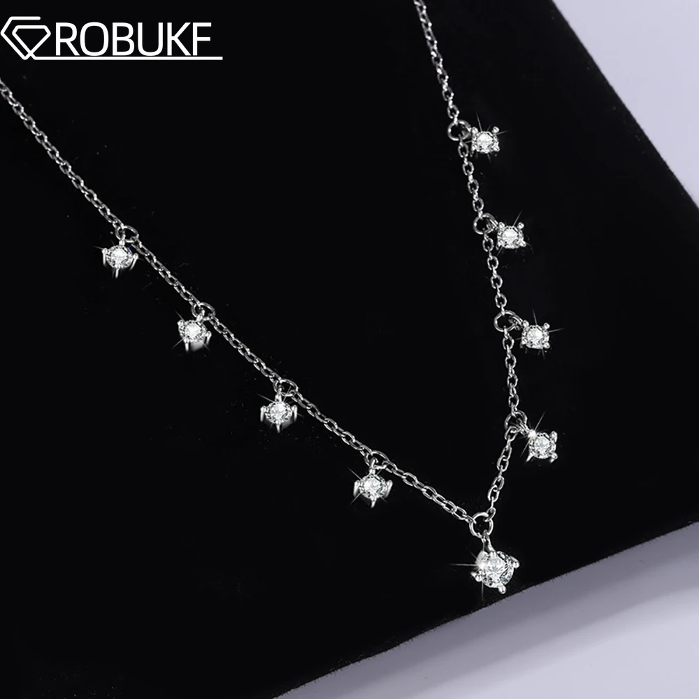 Pendant Necklace 1.1cttw Moissanite Diamond For Women Wedding Fine Jewely with Certificates 925 Sterling Silver Clavicular Chain
Pendant Necklace 1.1cttw Moissanite Diamond For Women Wedding Fine Jewely with Certificates 925 Sterling Silver Clavicular Chain