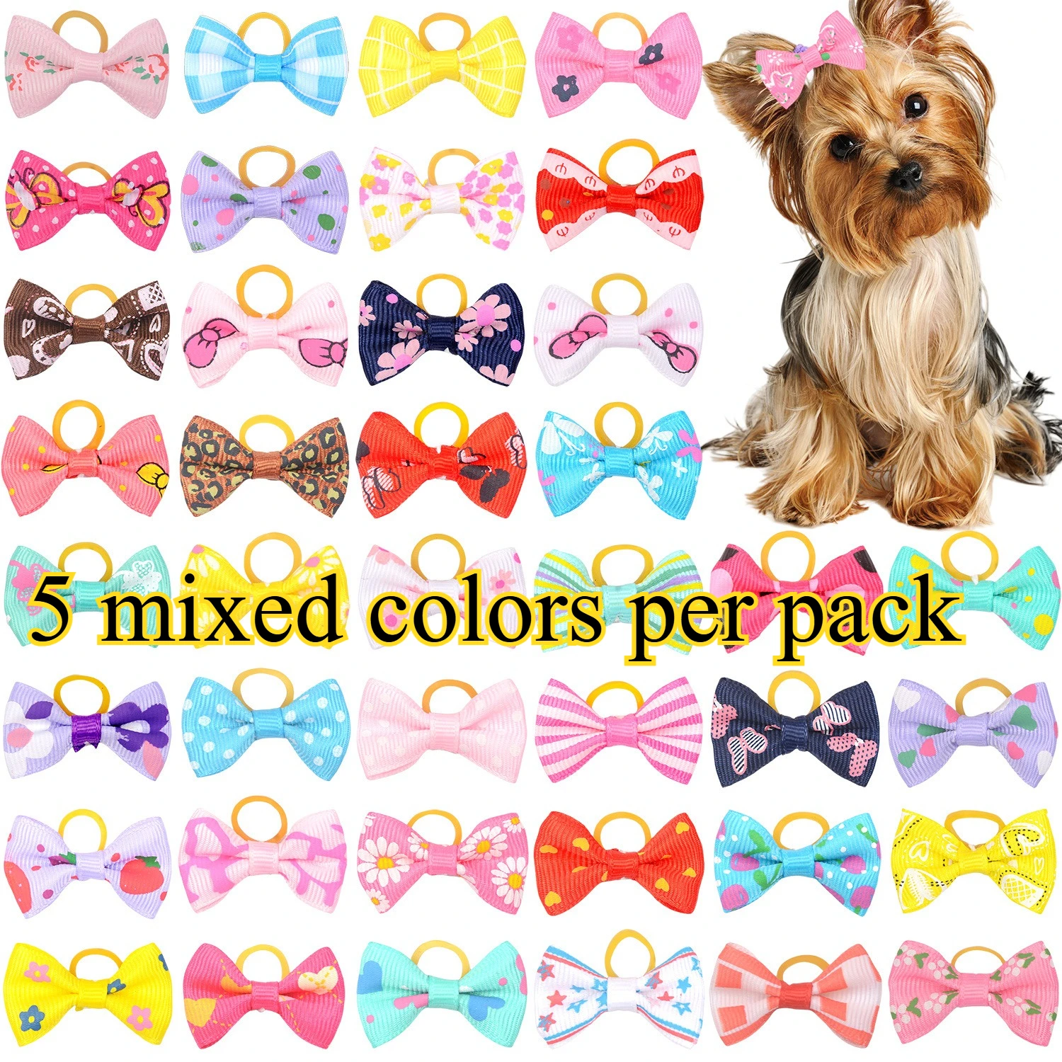 New 5-piece dog beauty pet cat hair rubber band kitten puppy supplies hair accessories products
New 5-piece dog beauty pet cat hair rubber band kitten puppy supplies hair accessories products