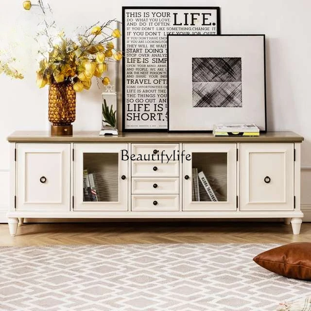 American solid wood white TV cabinet solid wood dining side living room TV cabinet
American solid wood white TV cabinet solid wood dining side living room TV cabinet