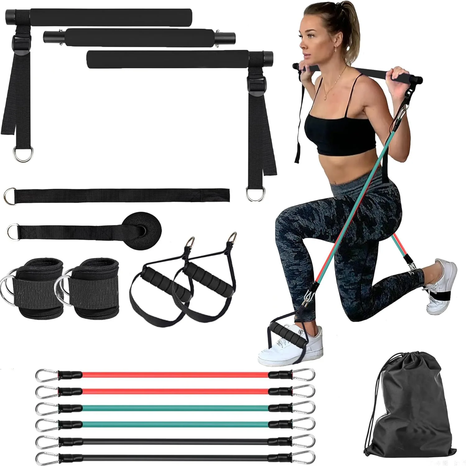 Portable Pilates Bar Kit with Resistance Bands for Exercise Resistance Bands Home Gym Equipment Supports Full Body Workouts New
Portable Pilates Bar Kit with Resistance Bands for Exercise Resistance Bands Home Gym Equipment Supports Full Body Workouts New