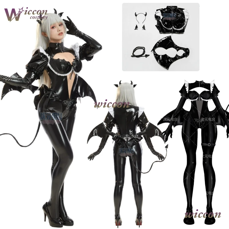 cosr* Little Devil Cosplay Leather Catsuit Game Full Set With Wings Halloween Party Performance Wear Sexy Gothic Role Play Costu
cosr* Little Devil Cosplay Leather Catsuit Game Full Set With Wings Halloween Party Performance Wear Sexy Gothic Role Play Costu