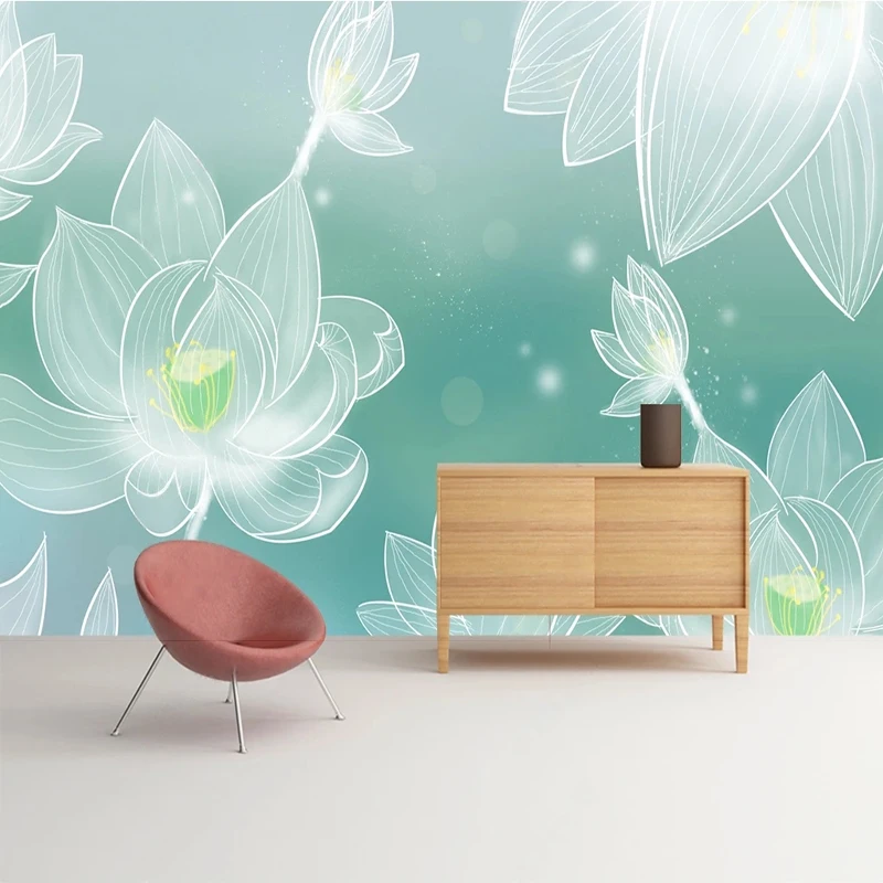 Custom 3D Mural Wallpaper Modern Lotus Minimalist European Style TV Background Wall Fresco Papel De Parede Home Décor Tapety Art
Custom 3D Mural Wallpaper Modern Lotus Minimalist European Style TV Background Wall Fresco Papel De Parede Home Décor Tapety Art