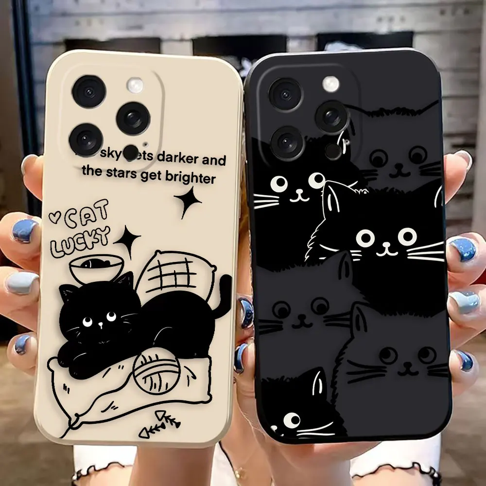 Cute Lovely Little Black Cat Cover Phone Case For Apple iPhone 16 15 14 13 12 PRO MAX PLUS Soft Silicone Case Funda Shell Capa
Cute Lovely Little Black Cat Cover Phone Case For Apple iPhone 16 15 14 13 12 PRO MAX PLUS Soft Silicone Case Funda Shell Capa
