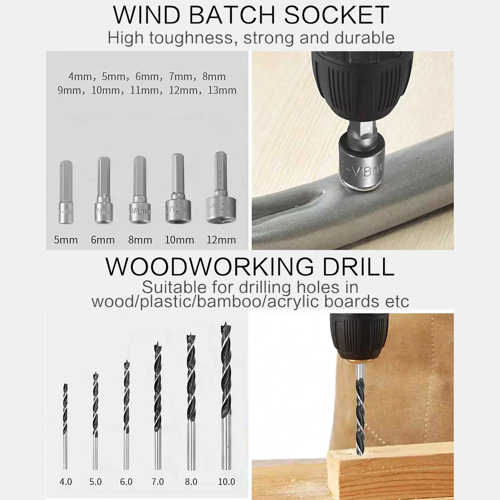 111 Pcs Tool Set Multifunctional Woodworking Tools Twist Drill Batch Screwdriver Woodworking Drill Flat Drill Hole Opener Set
111 Pcs Tool Set Multifunctional Woodworking Tools Twist Drill Batch Screwdriver Woodworking Drill Flat Drill Hole Opener Set