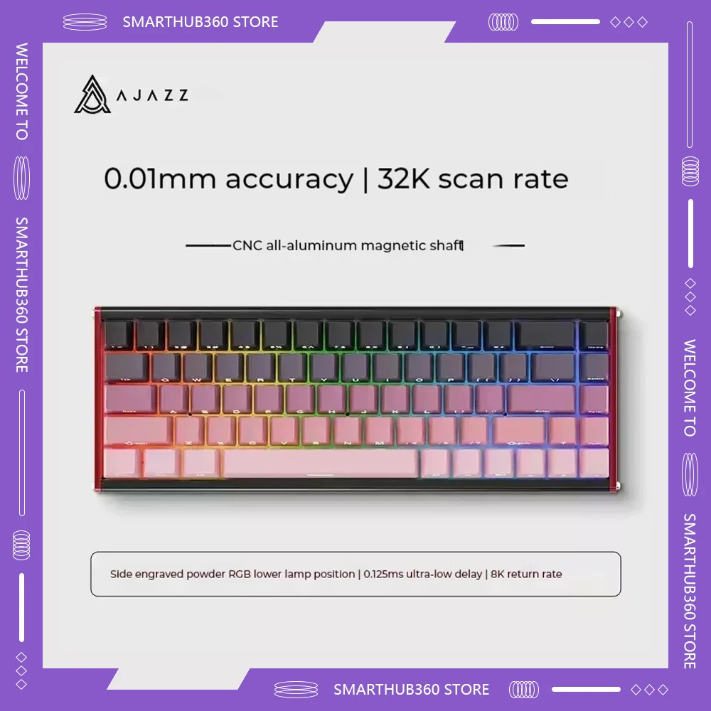 AJAZZ ALUX68 Магнитный переключатель 8K с возможностью горячей замены RGB Механическая клавиатура из алюминиевого сплава Проводная игровая клавиатура RT с низкой задержкой на заказ в подарок
AJAZZ ALUX68 Магнитный переключатель 8K с возможностью горячей замены RGB Механическая клавиатура из алюминиевого сплава Проводная игровая клавиатура RT с низкой задержкой на заказ в подарок