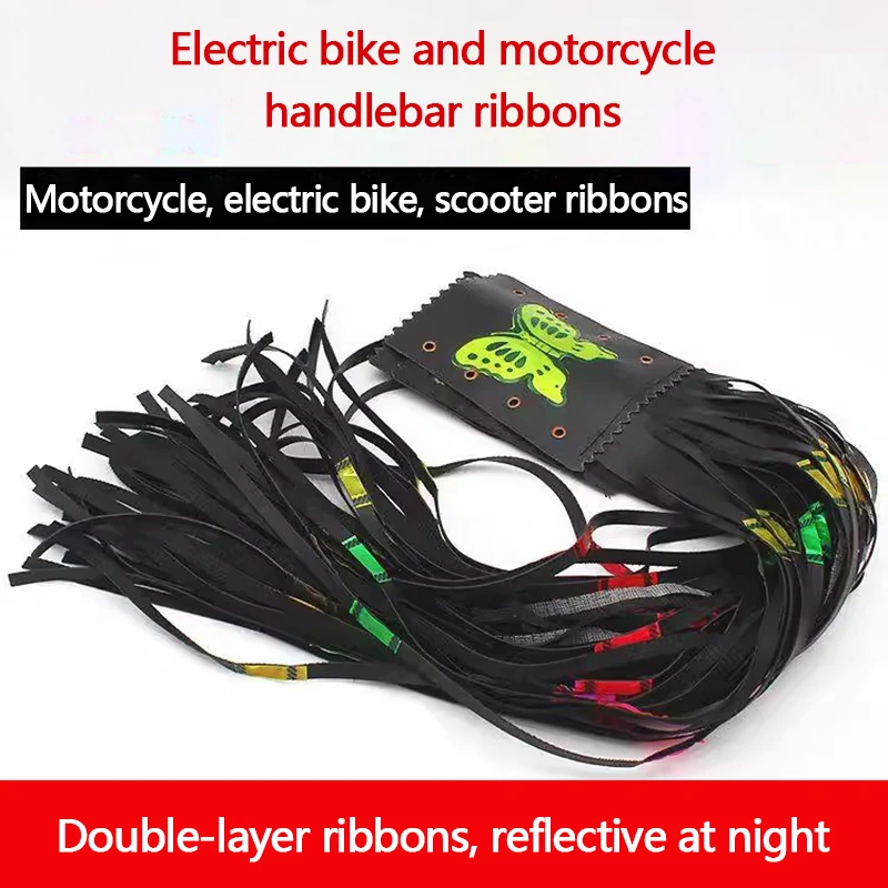 Motorcycle handlebar decoration, universal motorcycle handlebar tassels, handlebar ribbons, and colorful reflective bands
Motorcycle handlebar decoration, universal motorcycle handlebar tassels, handlebar ribbons, and colorful reflective bands