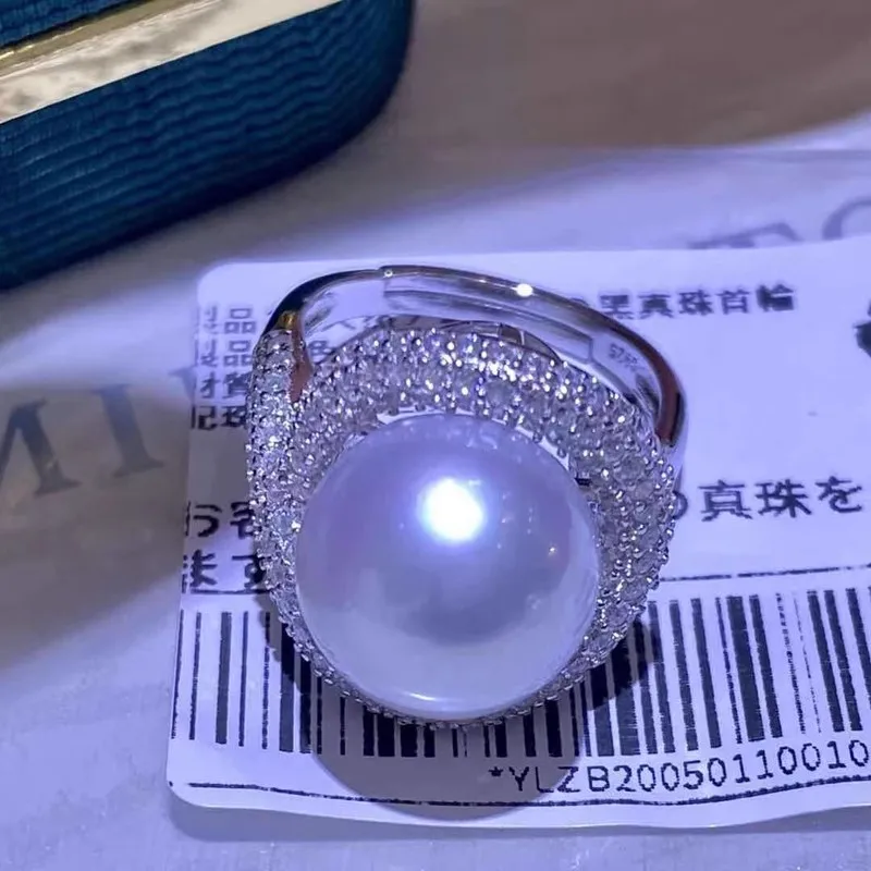 South Sea White round Pearl Ring 925 Silver AAAA+ Genuine Natural 10-11mm
South Sea White round Pearl Ring 925 Silver AAAA+ Genuine Natural 10-11mm